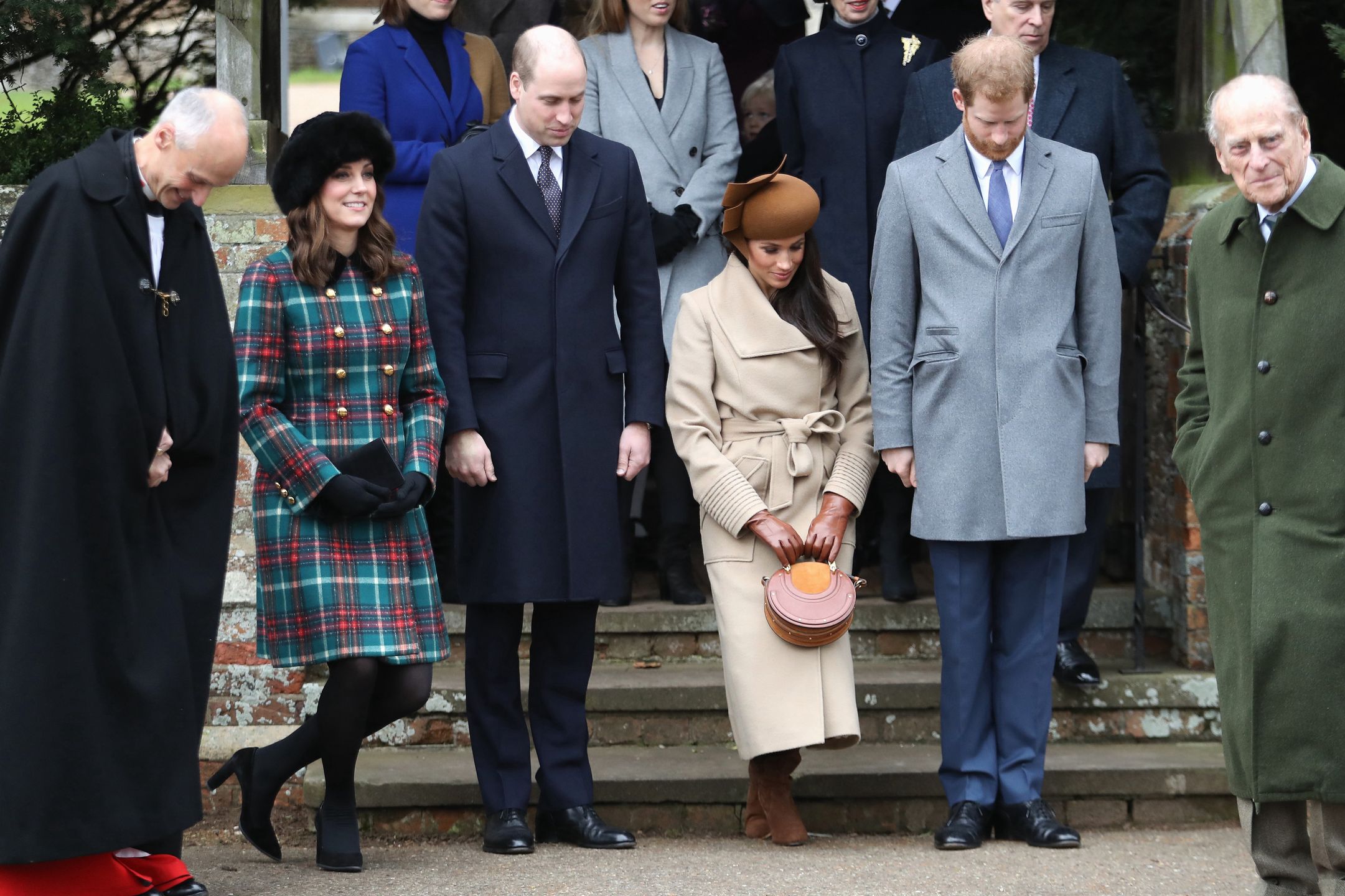 Wiliam, Kate, Meghan i Harry podczas pierwszych wspólnych świąt Bożego Narodzenia