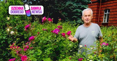 Pan Julian i jego kwiaty. Portier zamienił szpital w Gliwicach w ogród