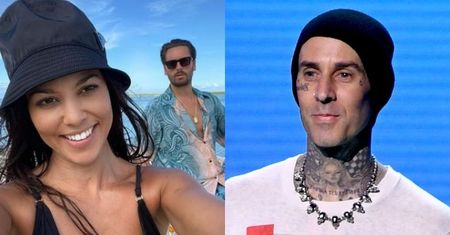 Kourtney Kardashian w skąpym bikini obściskuje się z Travisem Barkerem na pustyni. Fani radzą: "Niech ktoś sprawdzi, CO U SCOTTA"