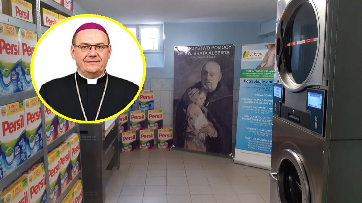 Sponsor nie chciał obecności biskupa na otwarciu pralni