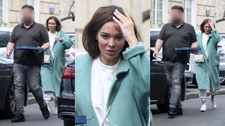 Anna Wendzikowska na obiedzie z przyjacielem