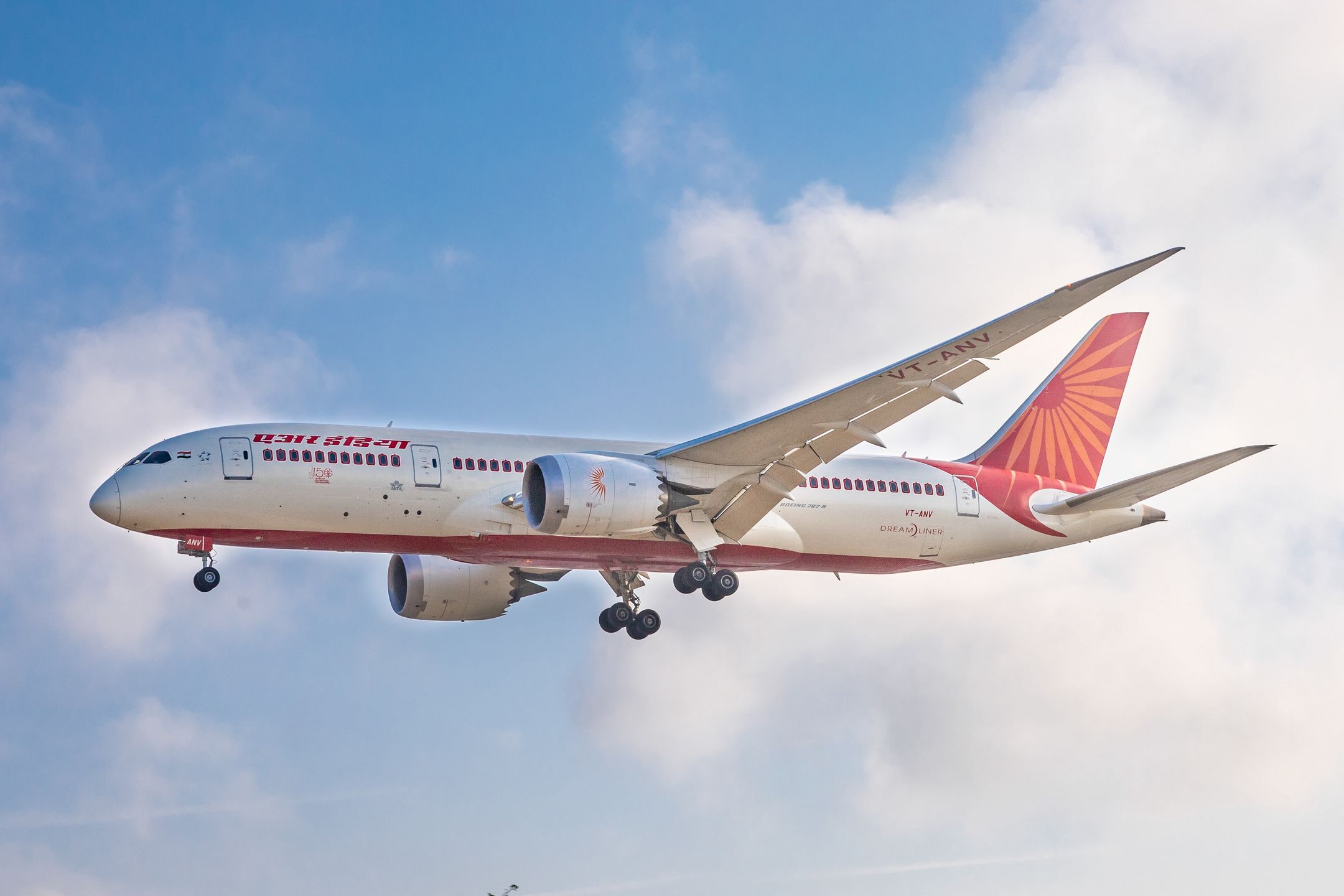 Boeing 787-8 Dreamliner linii Air India w starym malowaniu