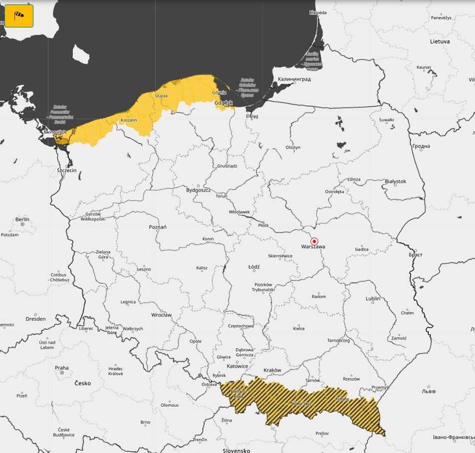 NOWE OSTRZEŻENIA METEOROLOGICZNE