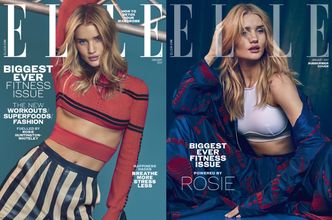 Rosie Huntington-Whiteley na dwóch okładkach "Elle"