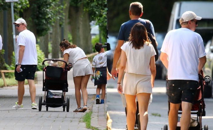 Olga Bołądź z partnerem