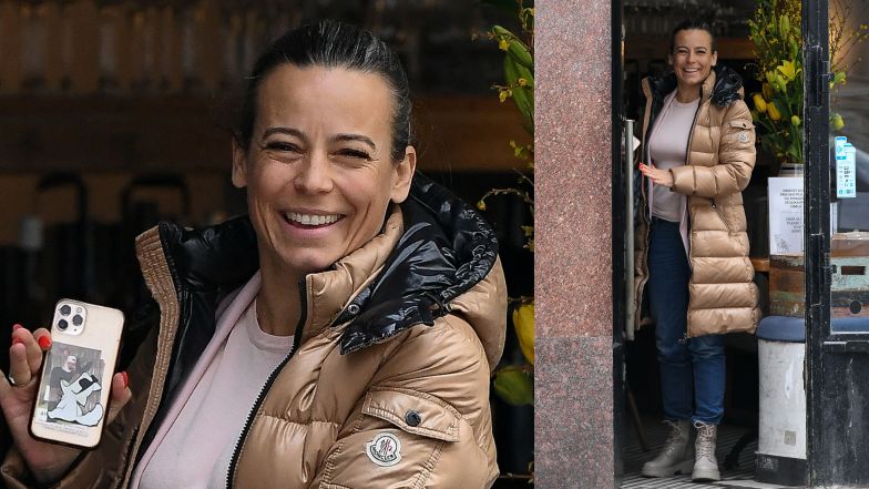Anna Mucha zostawia auto na awaryjnych i idzie na lunch