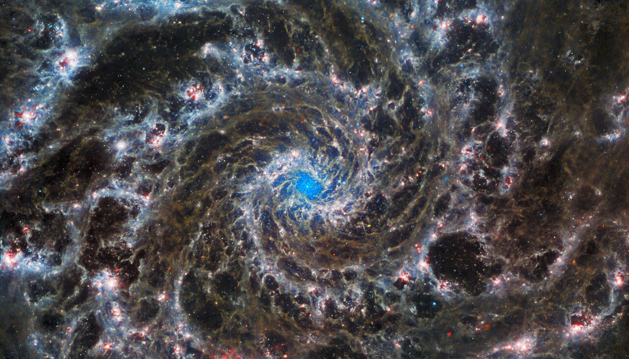 Galaktyka M74 sfotografowana przez JWST.