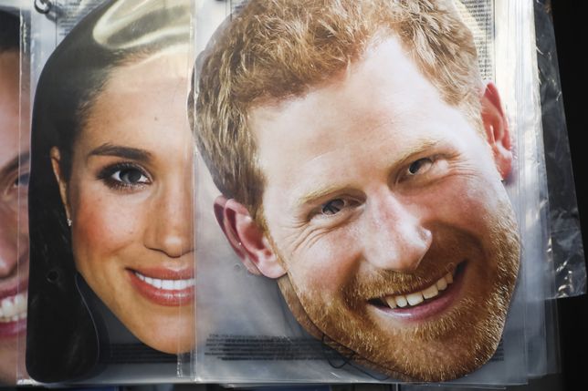 British Royal Family Party Masks Sold In London
Meghan Markle, Duchess of Sussex, and Prince Harry paper party masks are sold in London, United Kingdom on 11 December, 2019. (Photo by Beata Zawrzel/NurPhoto via Getty Images)
NurPhoto
european,london,great,britain,united,kingdom,gb,mask,royal,queen