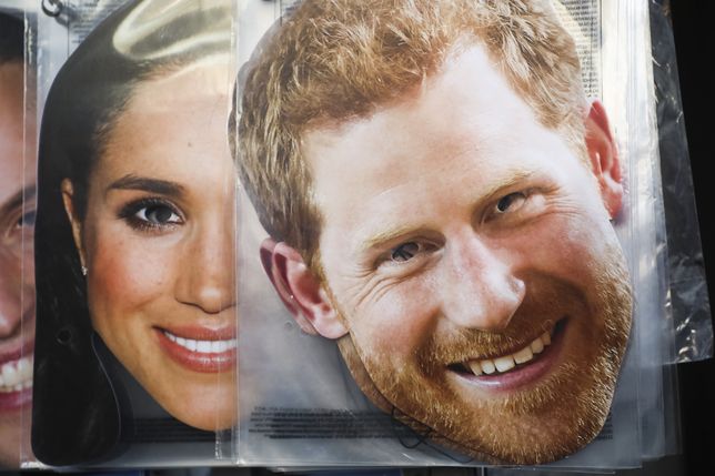 British Royal Family Party Masks Sold In London
Meghan Markle, Duchess of Sussex, and Prince Harry paper party masks are sold in London, United Kingdom on 11 December, 2019. (Photo by Beata Zawrzel/NurPhoto via Getty Images)
NurPhoto
european,london,great,britain,united,kingdom,gb,mask,royal,queen