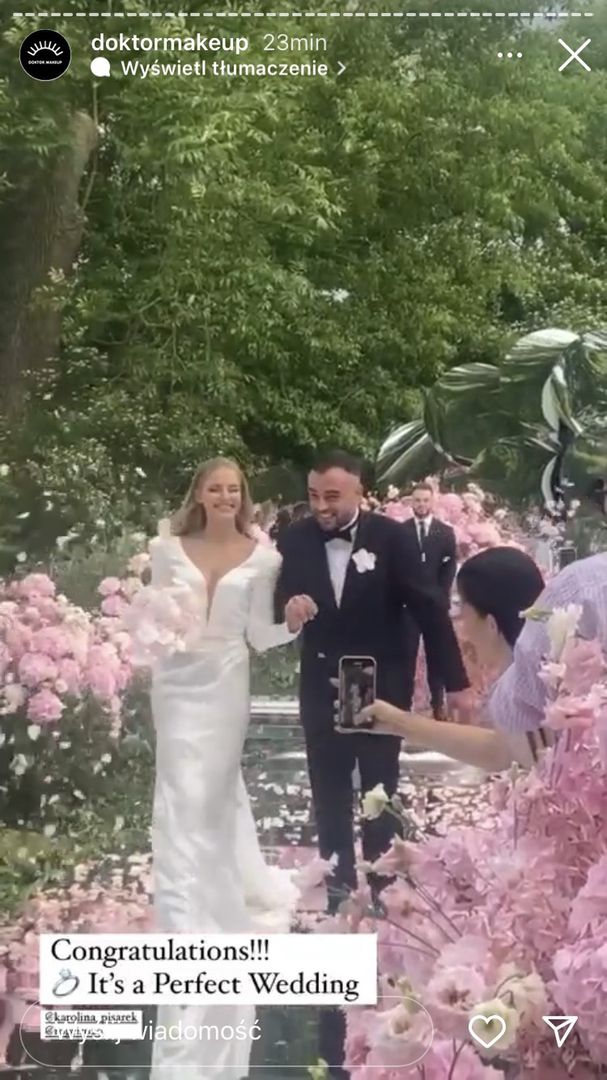 Karolina Pisarek w sukni ślubnej 