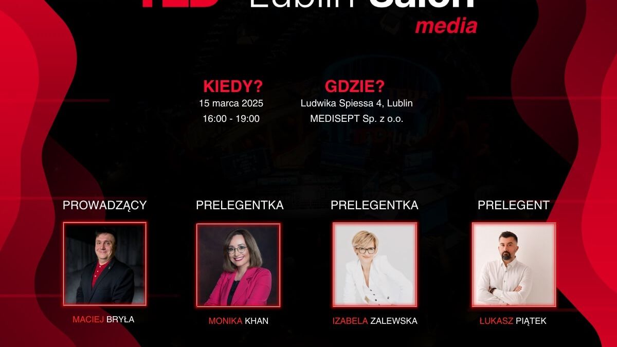 grafika TEDxLublin Salon "media"