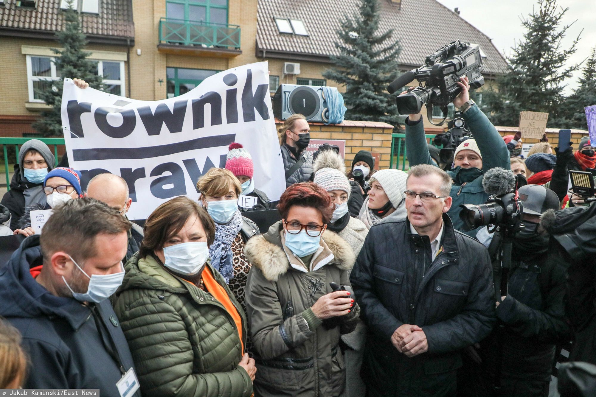 Jolanta Kwaśniewska i Anna Komorowska protestują na białoruskiej granicy