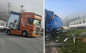 Groźny wypadek w Małopolsce. Wjechał na tory wprost pod pociąg