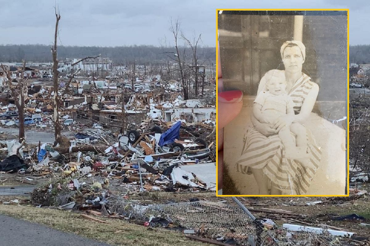 Tornado zniszczyło dom. Rodzinna fotografia przeleciała ponad 200 km