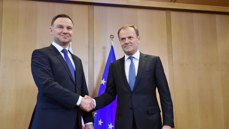 Andrzej Duda i Donald Tusk, 2016 rok