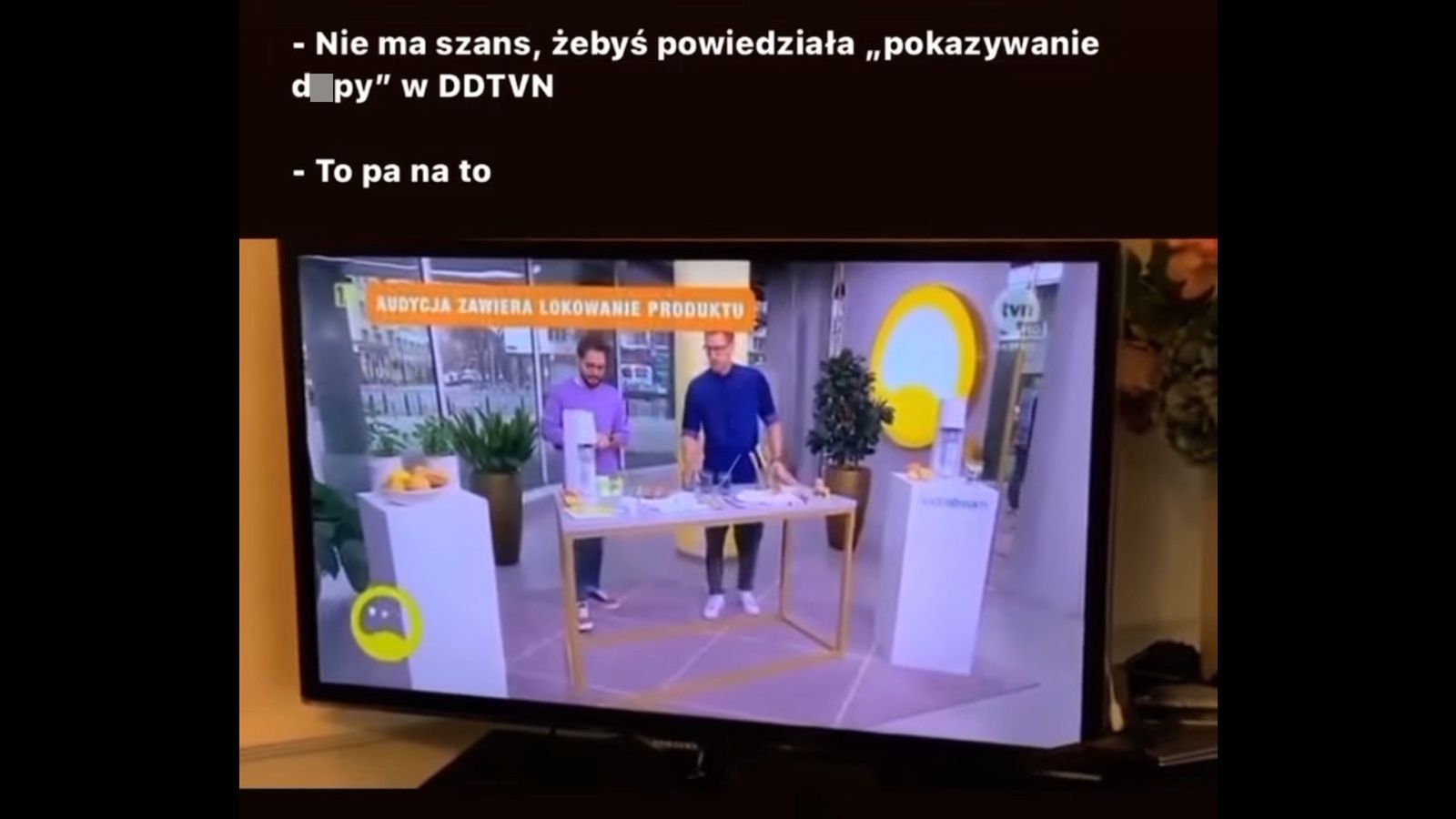 Screen z nagrania niefortunnego odcinka "Dzień Dobry TVN"