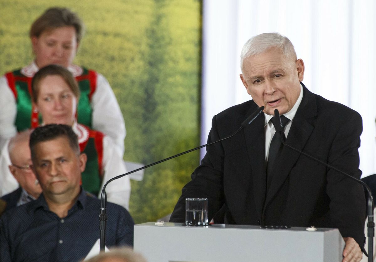 Konwencja PiS we wsi Łyse. Prezes PiS Jarosław Kaczyński zapowiada wsparcie dla rolników