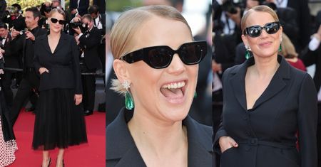 Joanna Kulig cała w czerni zadaje szyku na czerwonym dywanie w Cannes (ZDJĘCIA)