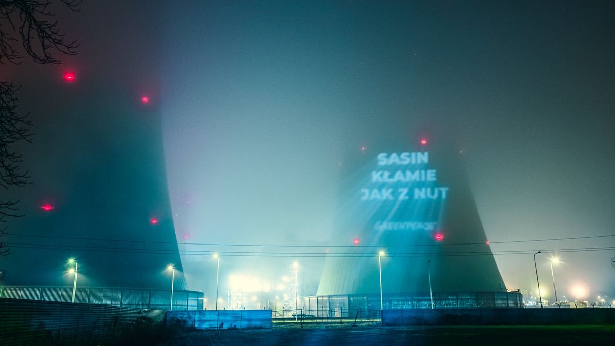 Napis pojawił się na elektrowni Opole