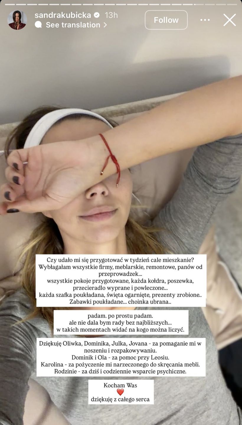 Świąteczne przygotowania Sandry Kubickiej