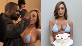 W uniwersum Censori i Westa po staremu: Bianca w kusym bikini celebruje urodziny kolegi, a Kanye karmi ją wisienką... (FOTO)