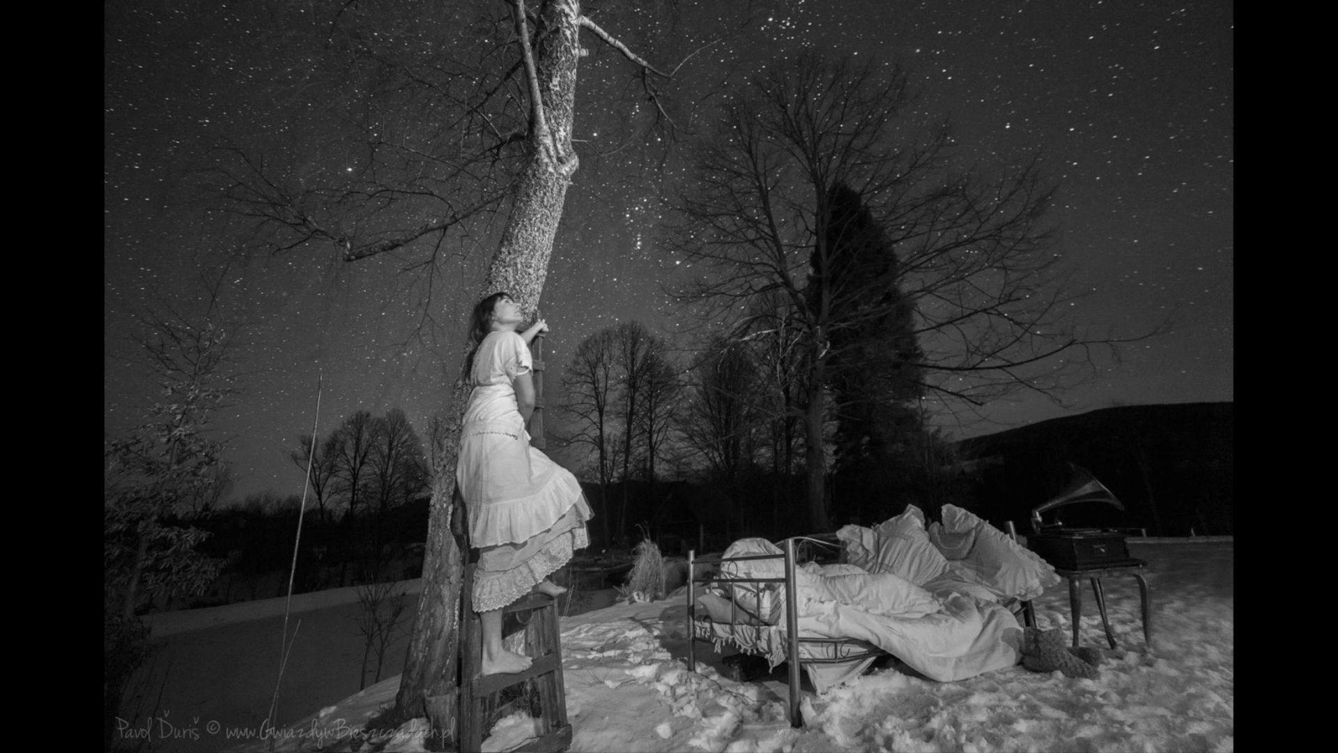 Sesje zdjęciowe na tle nocnego nieba 