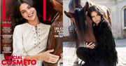 Wielkousta Kendall Jenner pieści konia na okładce "Elle"