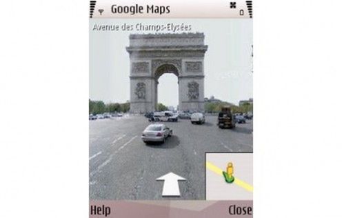 Pogląd ulicy w Google Maps dla S60 i Windows Mobile