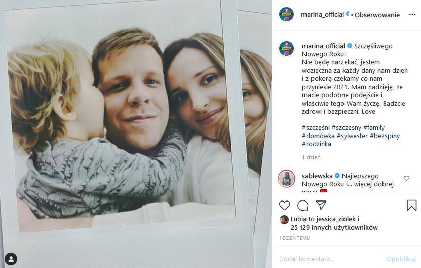 Maja Sablewska komentuje posty Mariny