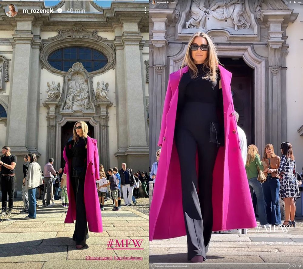 Małgorzata Rozenek Fashion Weeku w Mediolanie