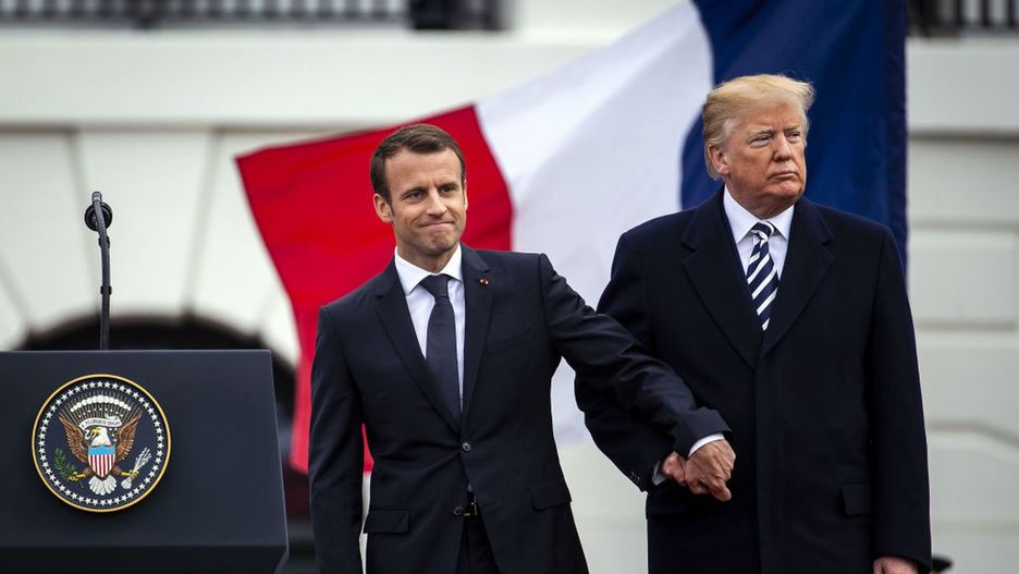 File:The Best Of U.S. President Donald Trump
FILE: Bloomberg Best Of U.S. President Donald Trump 2017 - 2020: Emmanuel Macron, France's president, left, shakes hands with U.S. President Donald Trump at an arrival ceremony during a state visit in Washington, D.C., U.S., on Tuesday, April 24, 2018. Our editors select the best archive images looking back at Trumps 4 year term from 2017 - 2020. Photographer: Al Drago/Bloomberg via Getty Images
Bloomberg
americas, u.s.a., 2017-2020, united states of america, american, north american, u.s. government, france president