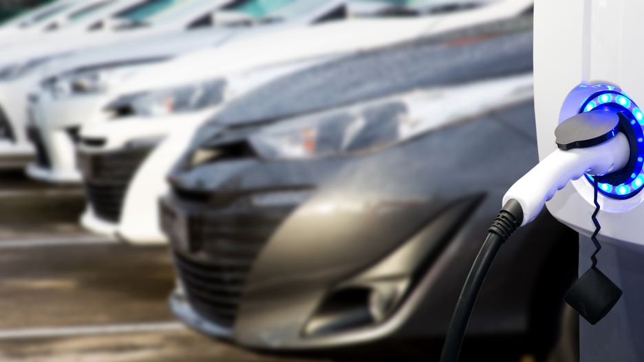 Power supply for electric car charging. Electric car charging station. EV Car battery charger at charge station electro mobilit. Environment friendly Car. Panoramic bannerengine, plug in, motor, ev, charging, station, vehicle, electric, charge, electro, cables, industrial, electrical, petrol, car, fuel, environment, ecology, drive, automobile, emission, refuel, load, green, technology, power, overload, supply, cable, plug, transport, clean, battery, industry, hybrid, eco, energy, charger, electric car, future, alternative, renewable, environmental, loading, pollution, innovation, electricity, transportation, recharge, auto