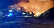 Sokołów: Kolejny pożar składowiska odpadów. Przez noc pracowało 50 strażaków