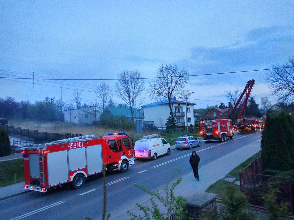 Pożar domu w Szewnie