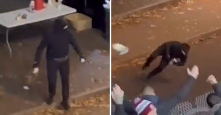 To się "popisał". Anglicy drwią z zamaskowanego kibica Legii