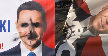 Oszczędził tylko jednego. Seryjny niszczyciel plakatów ustalony