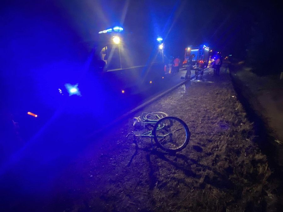 Potrącenie rowerzysty w miejscowości Karsy [Zdjęcia]