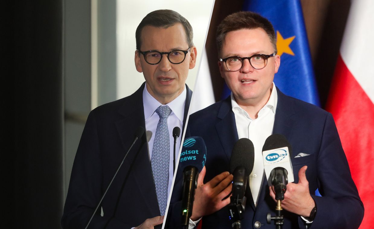 Mateusz Morawiecki i Szymon Hołownia