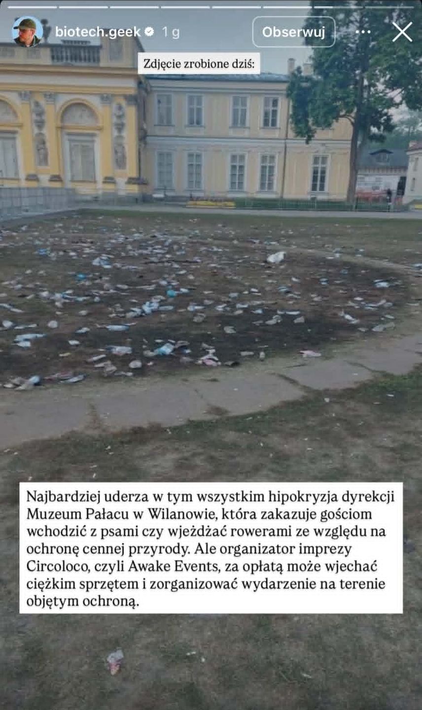 Biotechnolog Dawid Polak o imprezie w Wilanowie