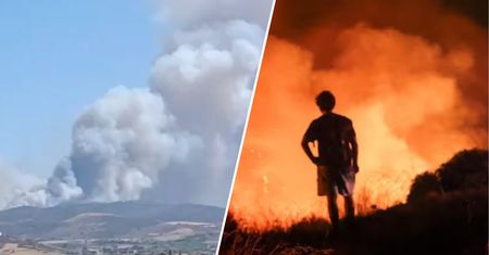 "Ogień pojawił się nagle". Na greckiej wyspie trwa walka z żywiołem