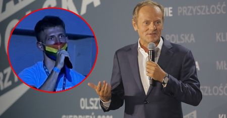 Zadał Tuskowi krótkie pytanie. Cała sala biła brawo