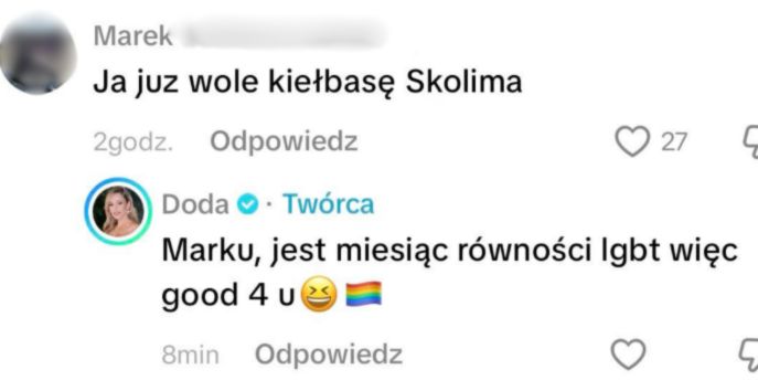 Doda dyskutuje z fanem Skolima