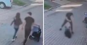 Odepchnął wózek i skatował ją na ulicy. Nagranie budzi grozę