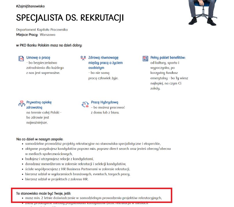 Opis nowego stanowiska, zajmowanego przez Oskara Szafarowicza.