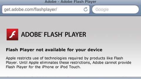 Adobe ma dość braku Flash Playera dla iPhone'a 1