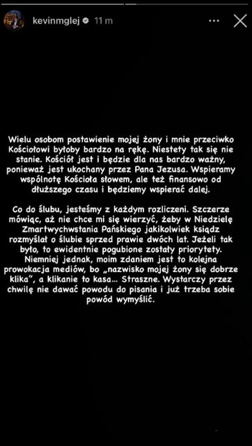 Oświadczenie Kevina Mgleja