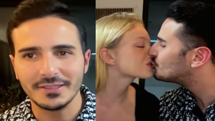 "Oszust z Tindera" całuje się z dziewczyną udzielając PIERWSZEGO WYWIADU