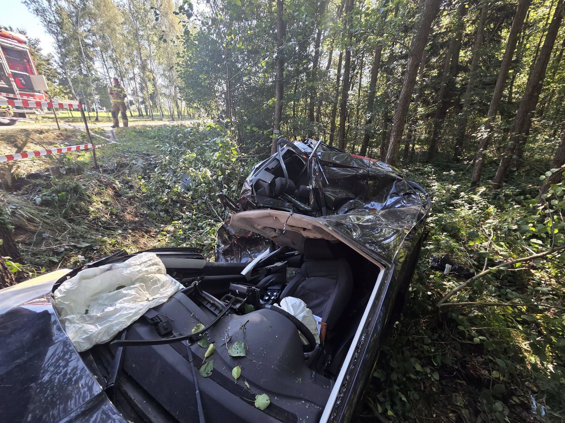 Wypadek drogowy ze skutkiem śmiertelnym.