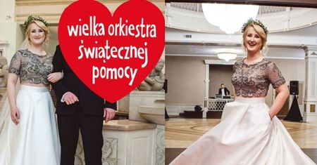 Ania ze "Ślubu od pierwszego wejrzenia" przekazała na WOŚP swoją suknię ślubną! Zasłoniła Grzegorza serduszkiem...