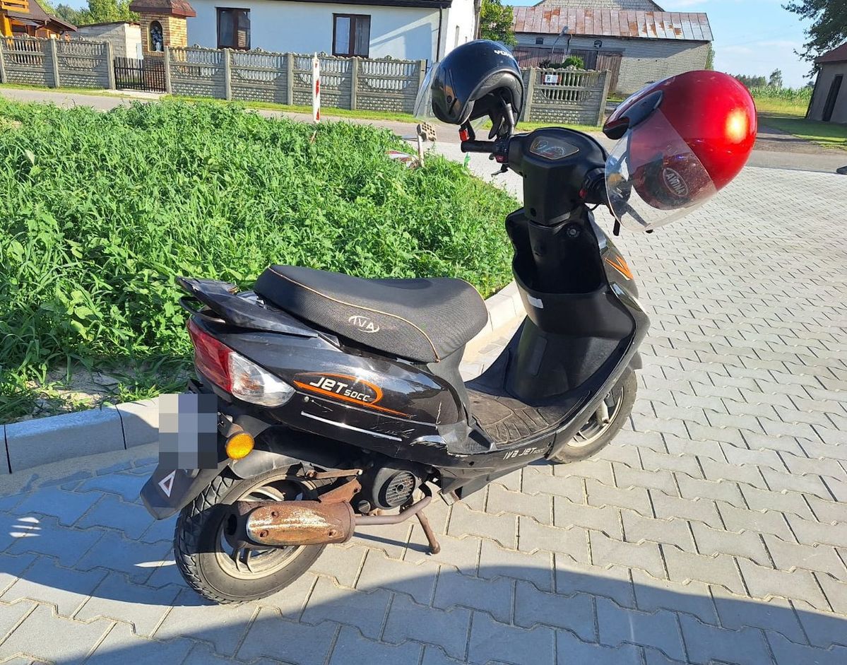 Puławy: Nietrzeźwy kierowca motoroweru złamał dożywotni zakaz. Jednoślad miał dziwne numery nadwozia